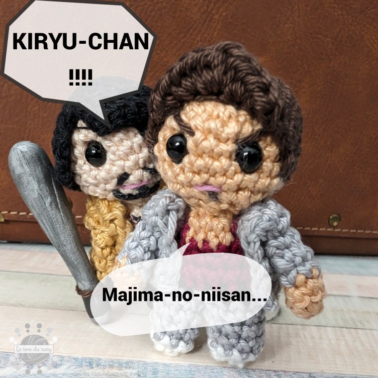 Yakuza fan art by La rose du rang - Majima Goro and Kiryu Kazuma