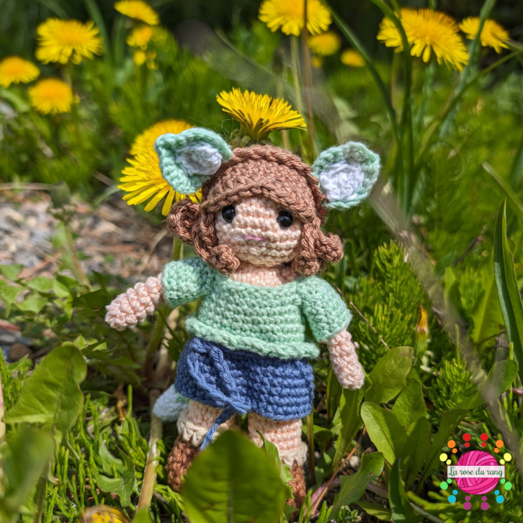 Fantasy Cosplay Crochet Adventures amigurumi doll pattern "Fox Sprite" by La rose du rang