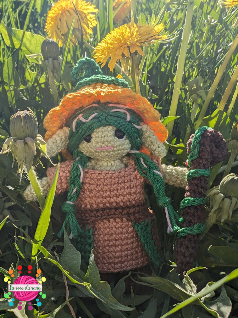 Fantasy Cosplay Crochet Adventures amigurumi doll pattern "The Garden Fairy" by La rose du rang