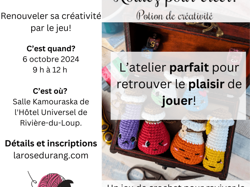 Venez attiser votre créativité en&nbsp;jouant!