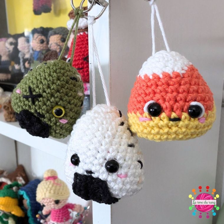 Tiny onigri amigurumi La rose du rang Halloween CAL