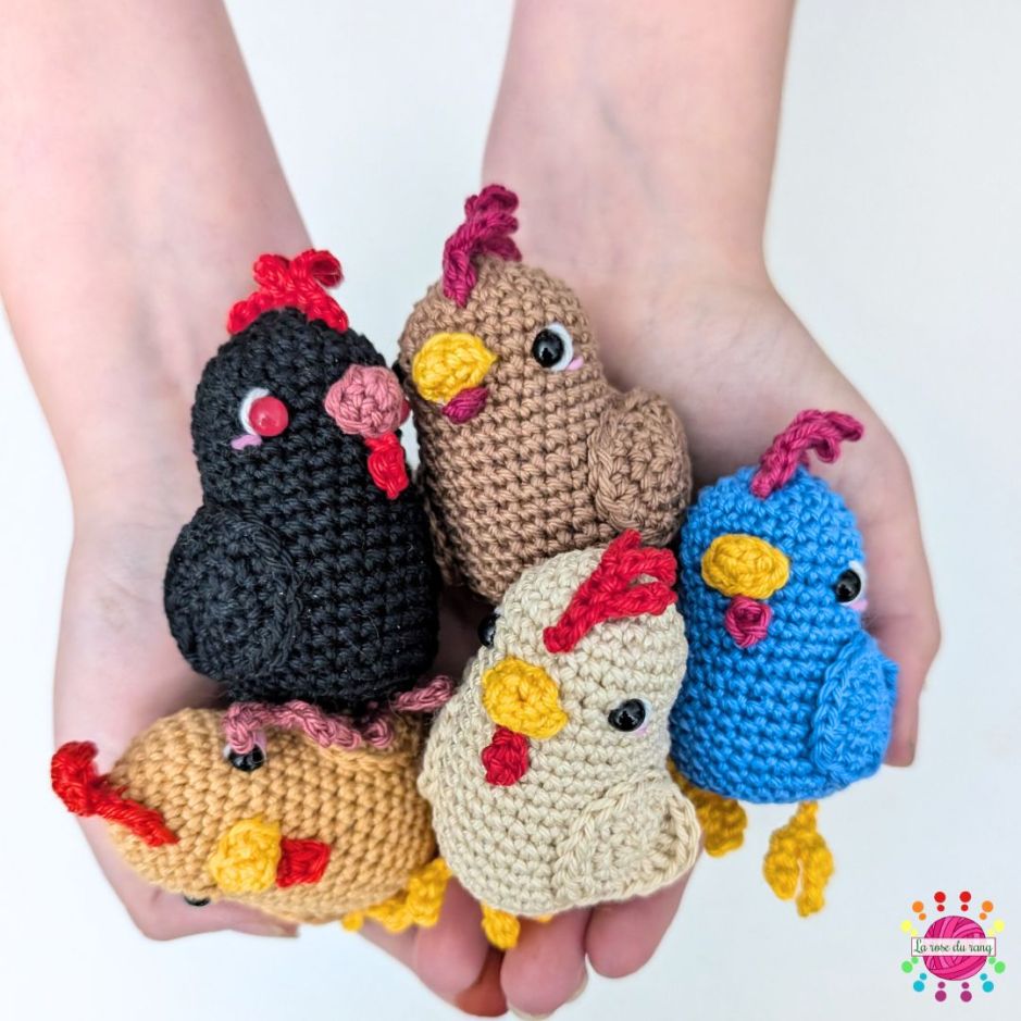 Chickens in hands from Pocket birds of North America by La rose du rang